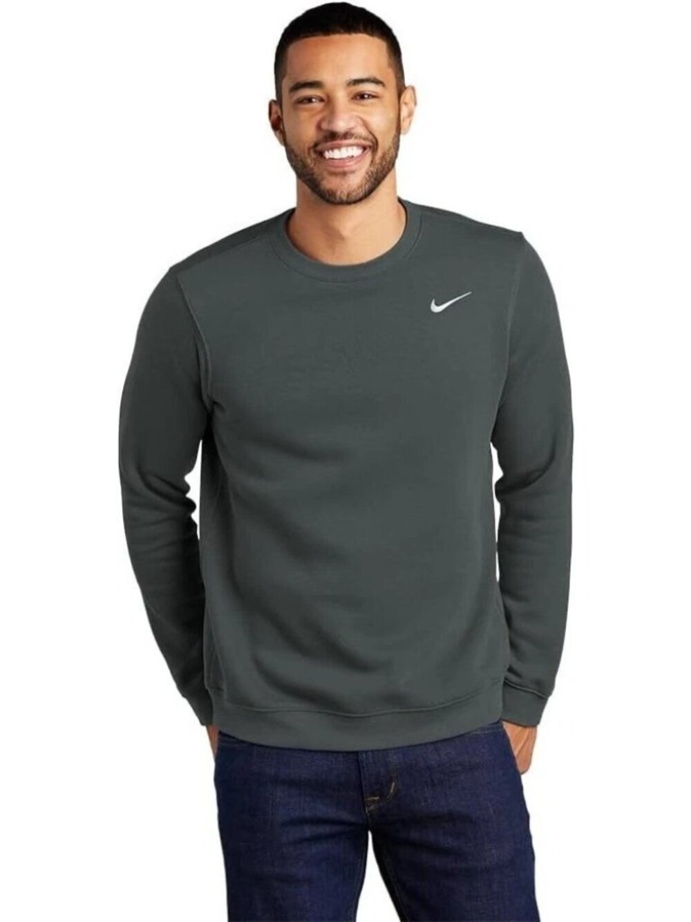 Nike Men's S Gray Crewneck Sweatshirt  Pullover e1651
